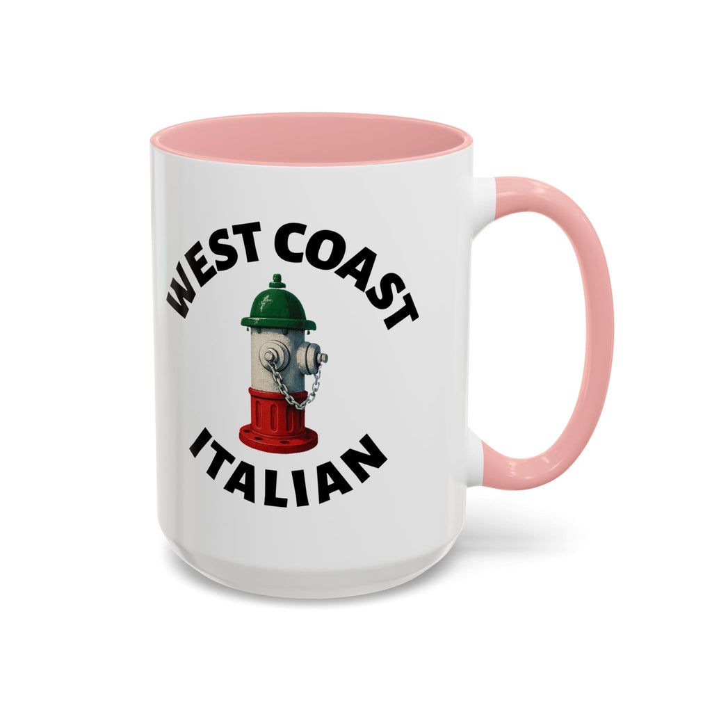 West Coast Coffee Mug with Fire Hydrant Design, Unique Gift for Italians, Fun Kitchen Decor