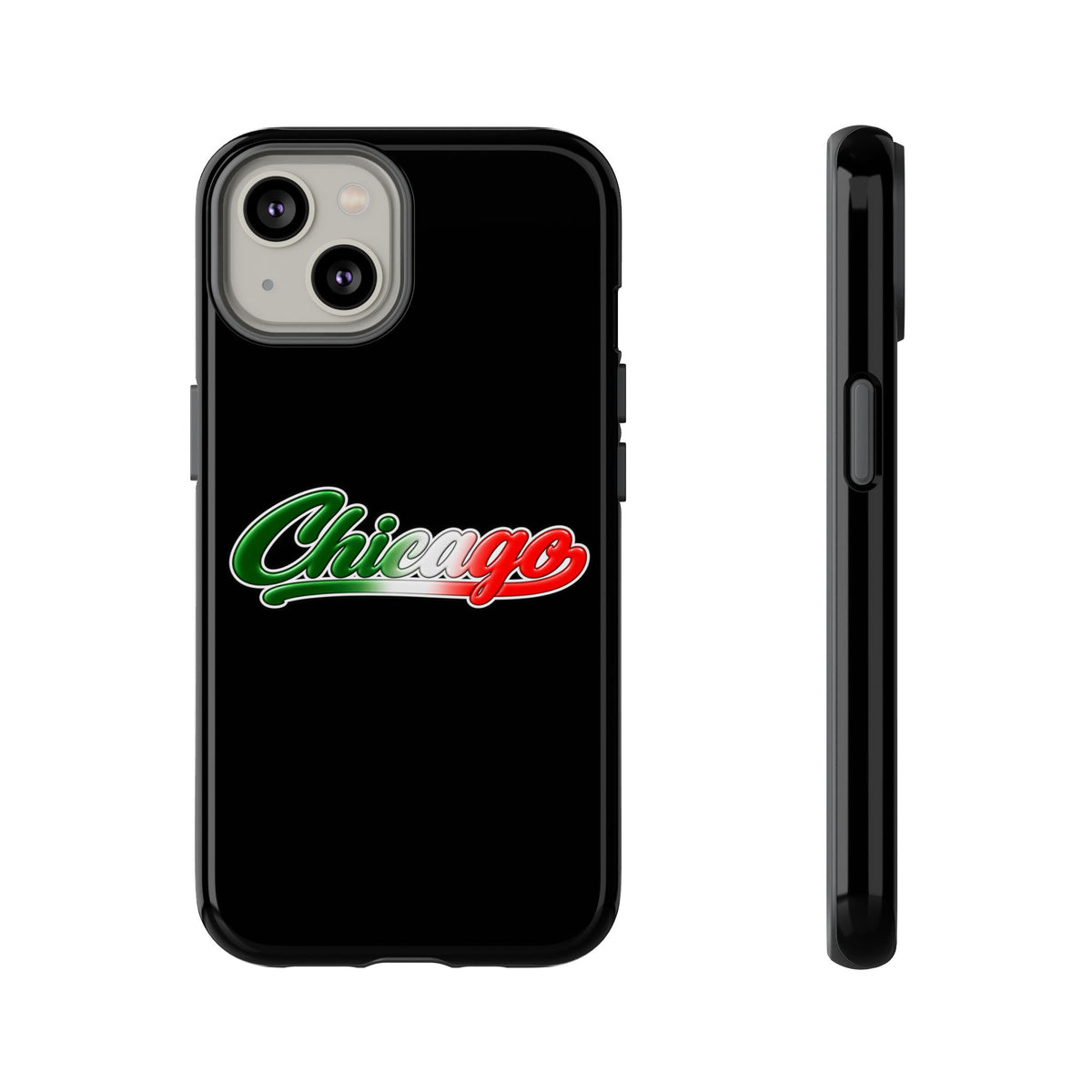 Chicago Black Phone Case, Tough Cases for iPhone, Gift for Italians, Stylish Phone Cover, Unique Phone Accessory