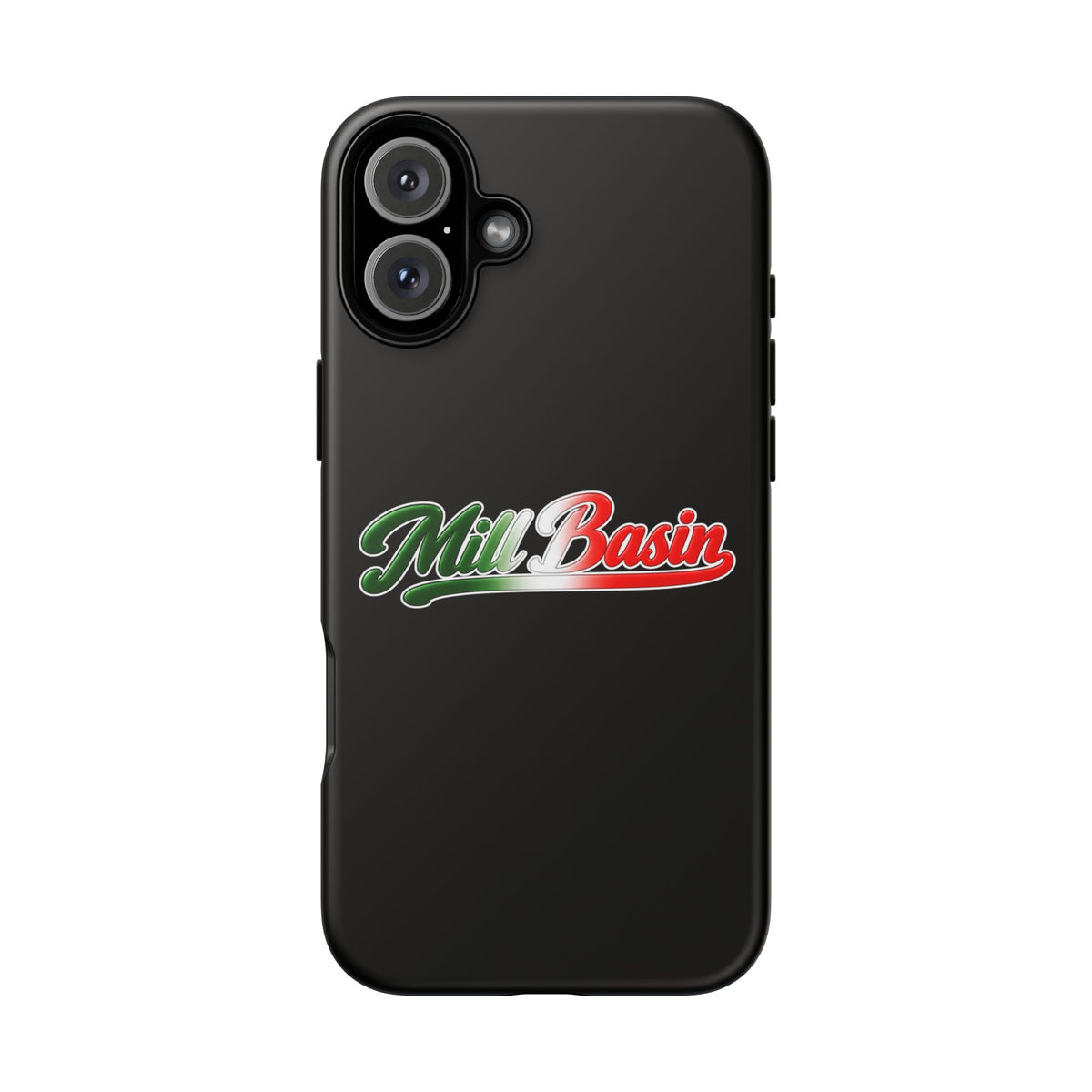 Mill Basin Black Phone Case, Tough Cases for iPhone, Gift for Italians, Stylish Phone Cover, Unique Phone Accessory
