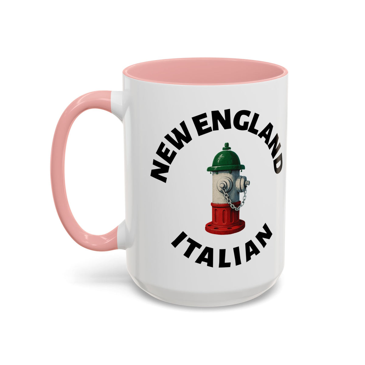 New England Coffee Mug with Fire Hydrant Design, Unique Gift for Italians, Fun Kitchen Decor