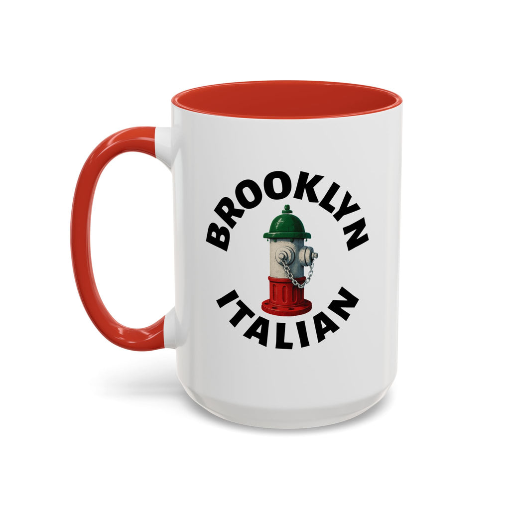 Brooklyn Coffee Mug with Fire Hydrant Design, Unique Gift for Italians, Fun Kitchen Decor