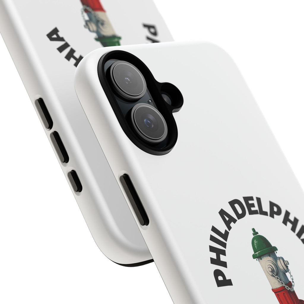 Philadelphia Italian White Phone Case, Urban Style Phone Cover, Tough Smartphone Case, Gift for Italian Heritage, Fun Streetwear Accessories