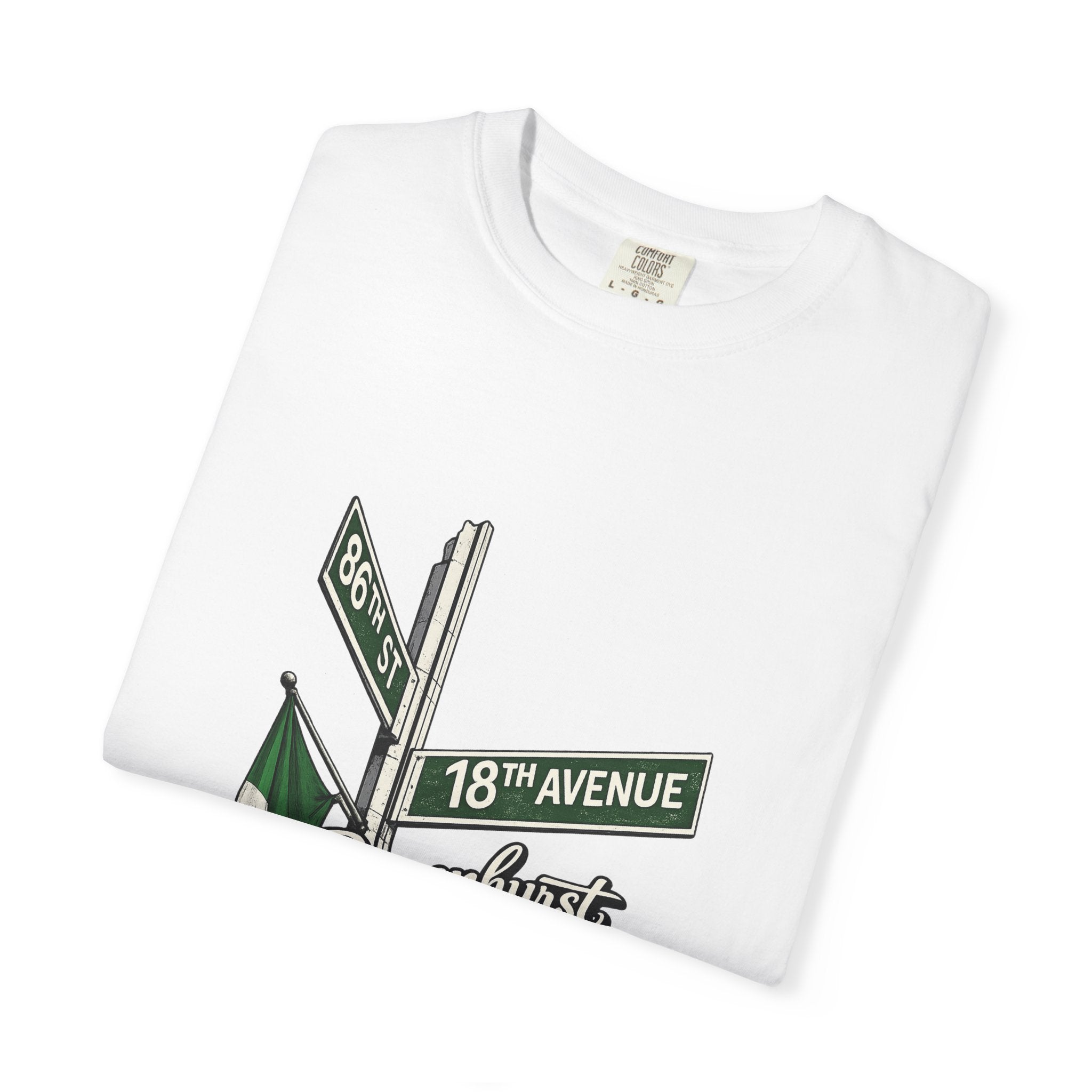 Bensonhurst 18th Ave with Italian Flag Tee | Street Style, Unisex Fashion, Comfortable Casual Wear