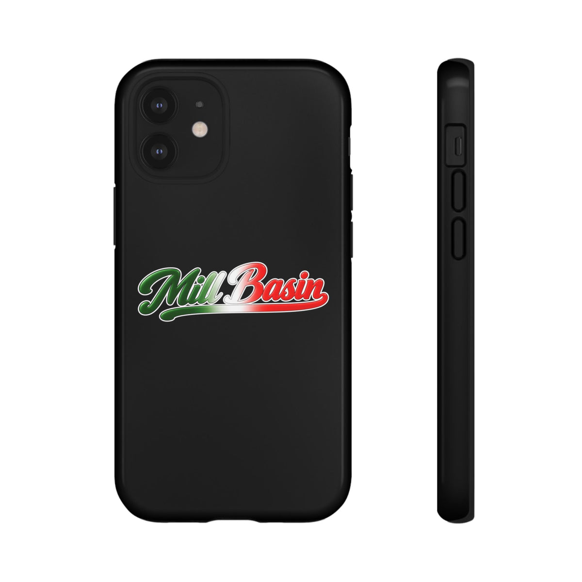 Mill Basin Black Phone Case, Tough Cases for iPhone, Gift for Italians, Stylish Phone Cover, Unique Phone Accessory