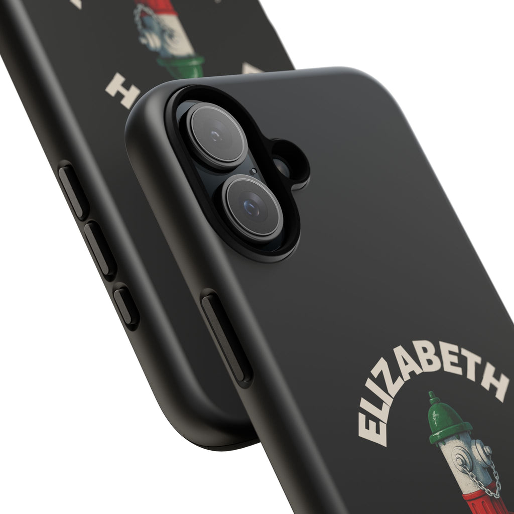 Elizabeth New Jersey Black Phone Case, Tough Cases for iPhone, Gift for Italians, Stylish Phone Cover, Unique Phone Accessory