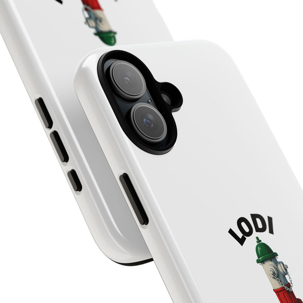 Lodi Italian White Phone Case, Urban Style Phone Cover, Tough Smartphone Case, Gift for Italian Heritage, Fun Streetwear Accessories