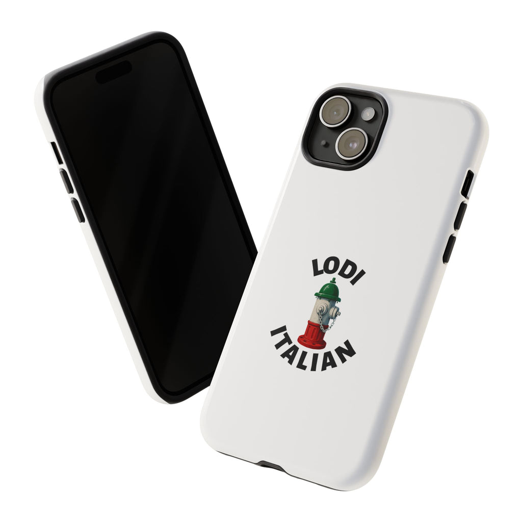 Lodi Italian White Phone Case, Urban Style Phone Cover, Tough Smartphone Case, Gift for Italian Heritage, Fun Streetwear Accessories