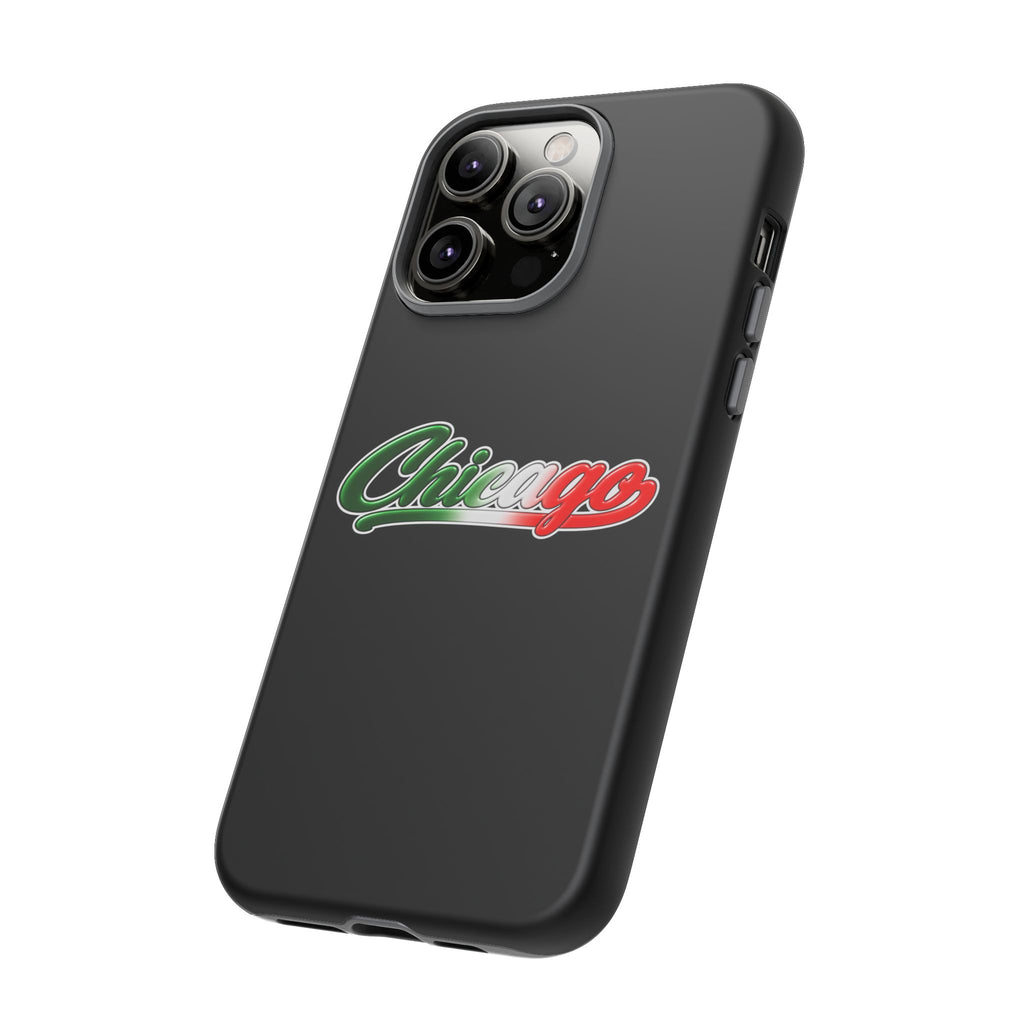 Chicago Black Phone Case, Tough Cases for iPhone, Gift for Italians, Stylish Phone Cover, Unique Phone Accessory