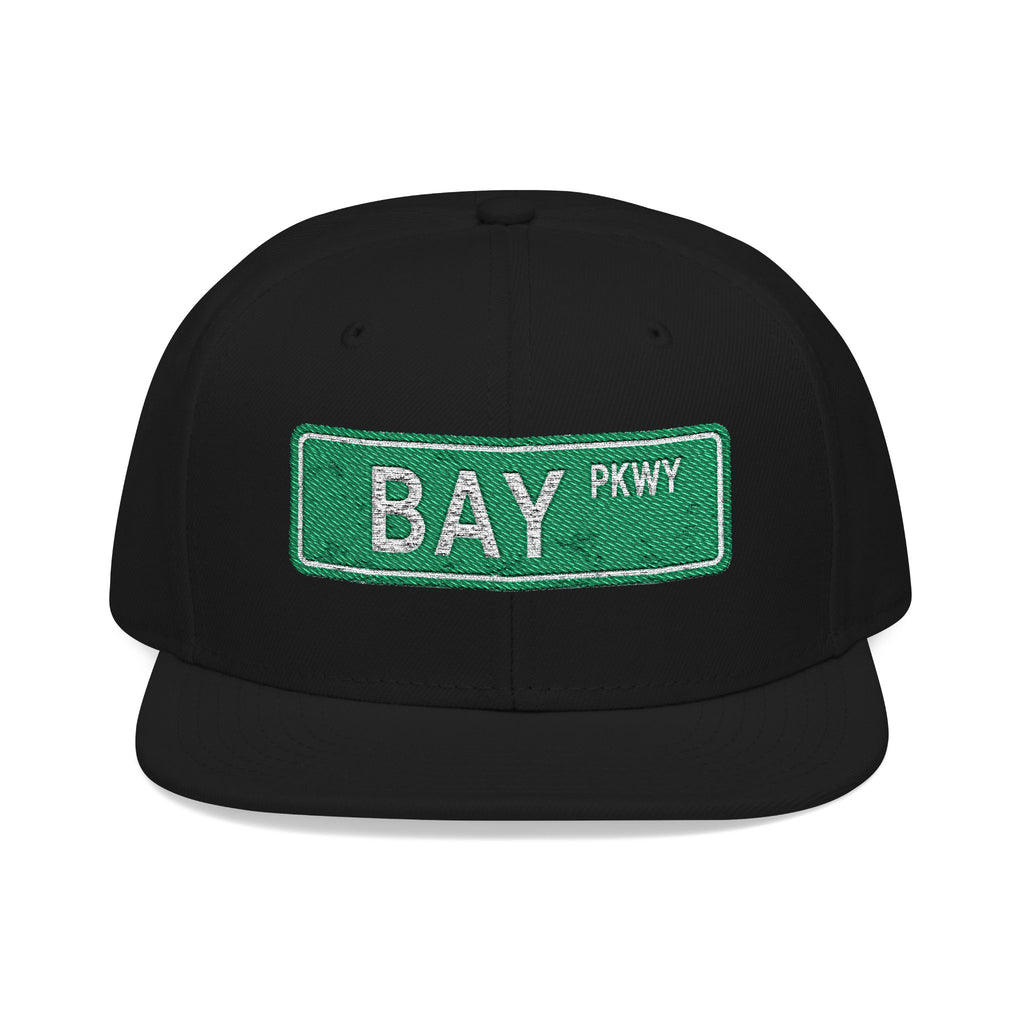 Bay PKWY Embroidered Snapback Hat | Street Sign Patch Cap