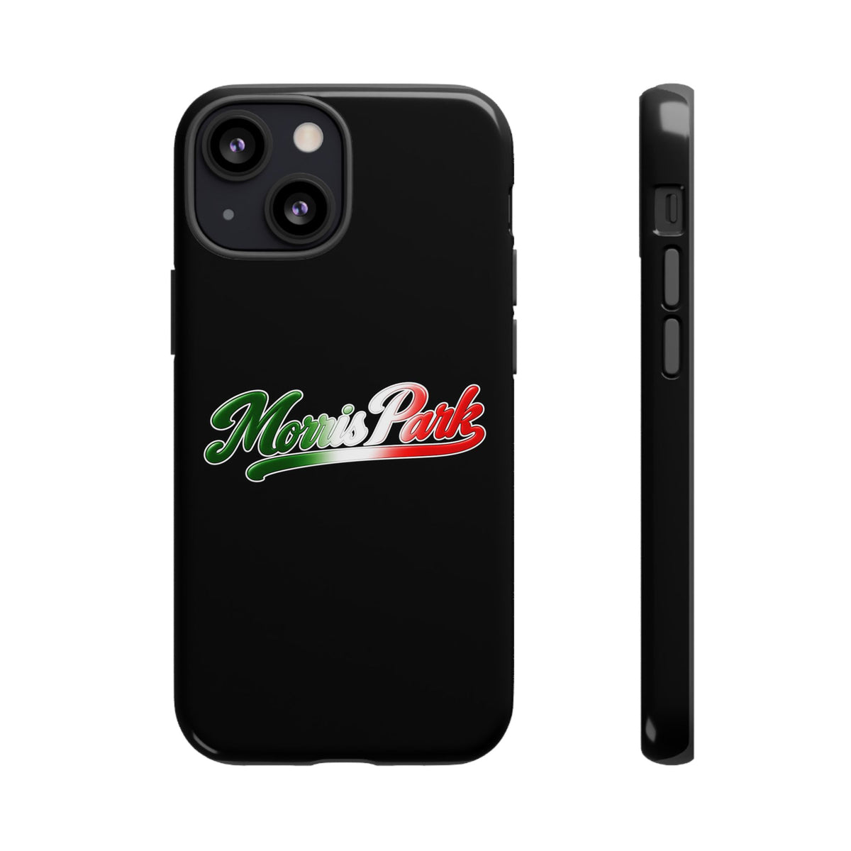 Morris Park Black Phone Case, Tough Cases for iPhone, Gift for Italians, Stylish Phone Cover, Unique Phone Accessory