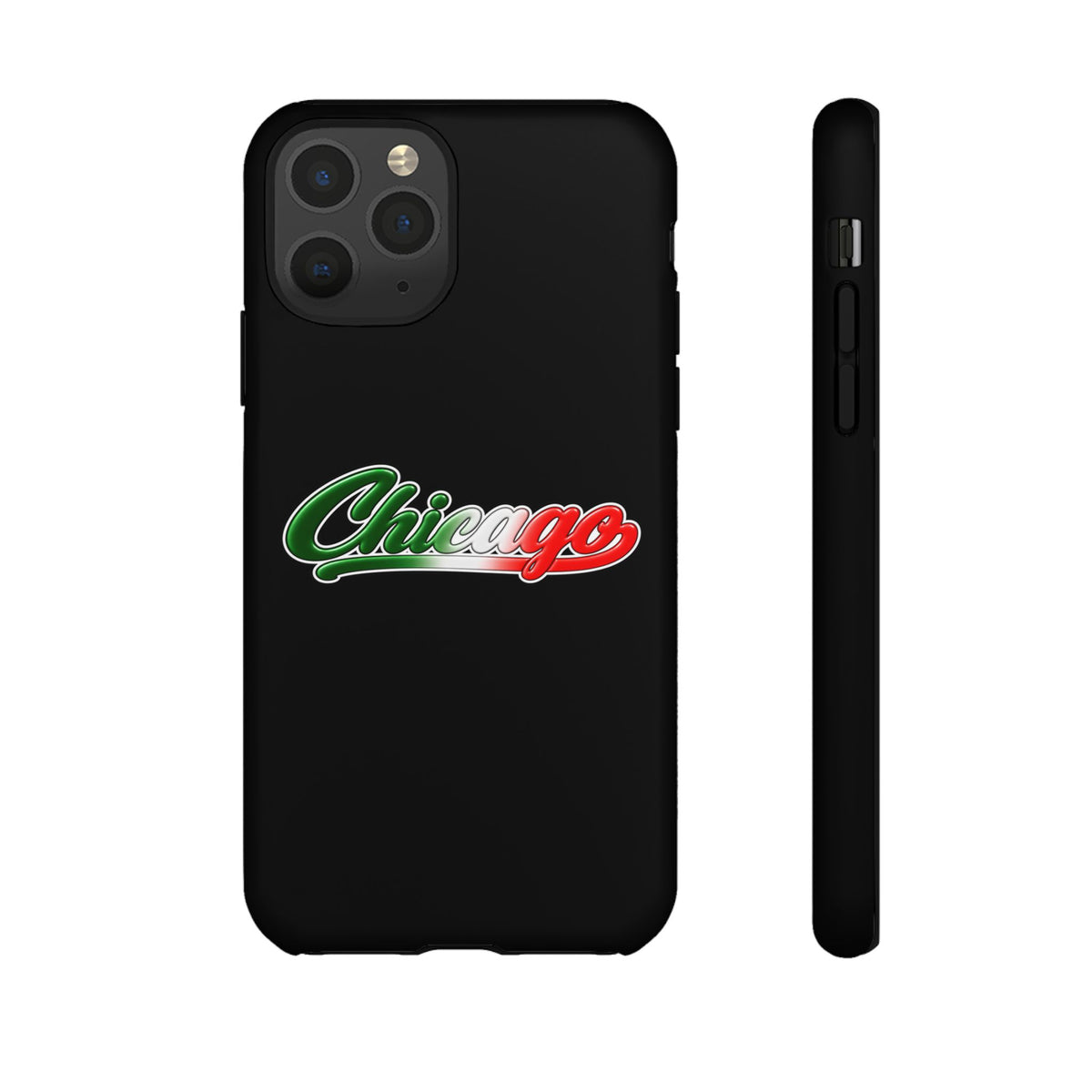 Chicago Black Phone Case, Tough Cases for iPhone, Gift for Italians, Stylish Phone Cover, Unique Phone Accessory
