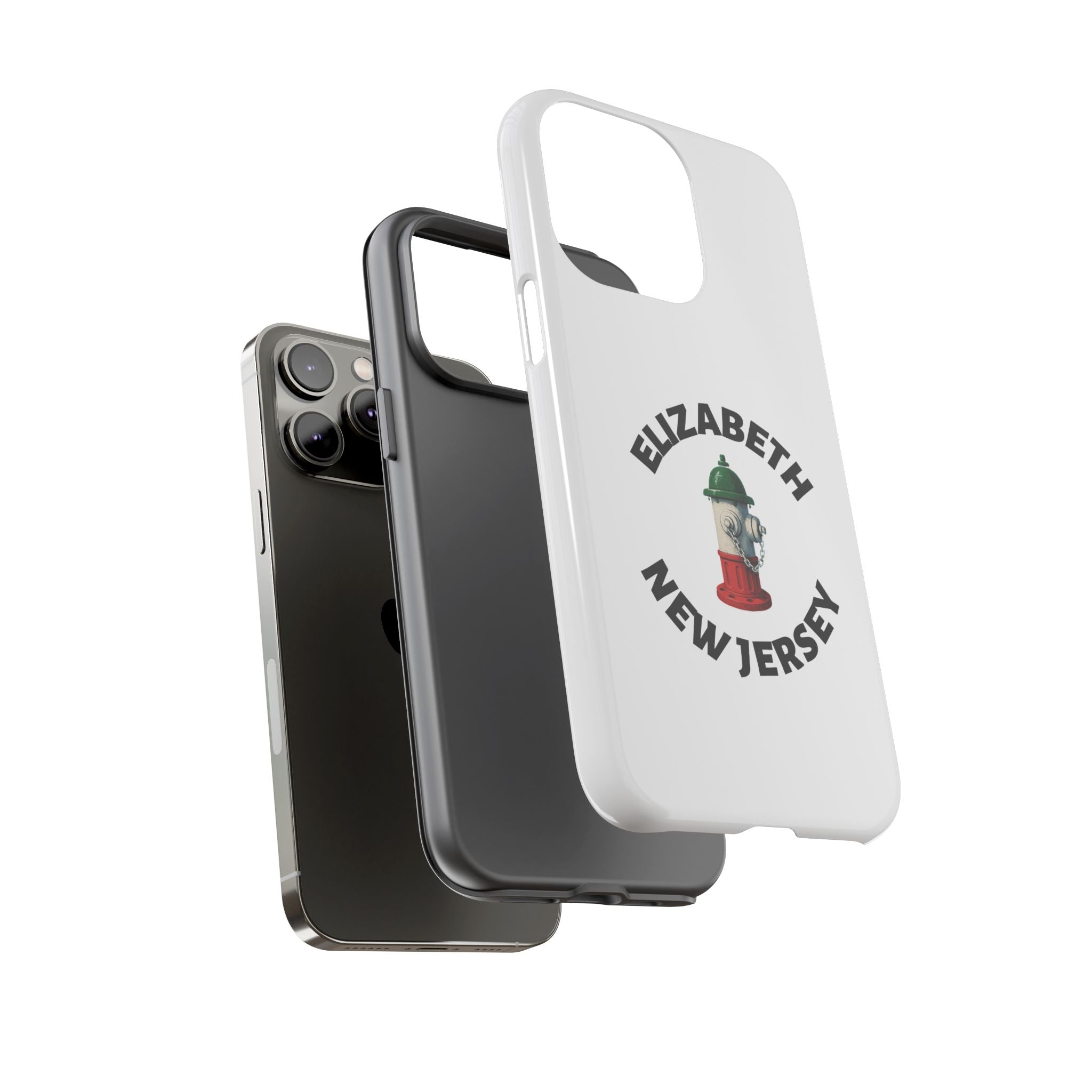 Elizabeth New Jersey White Phone Case, Urban Style Phone Cover, Tough Smartphone Case, Gift for Italian Heritage, Fun Streetwear Accessories