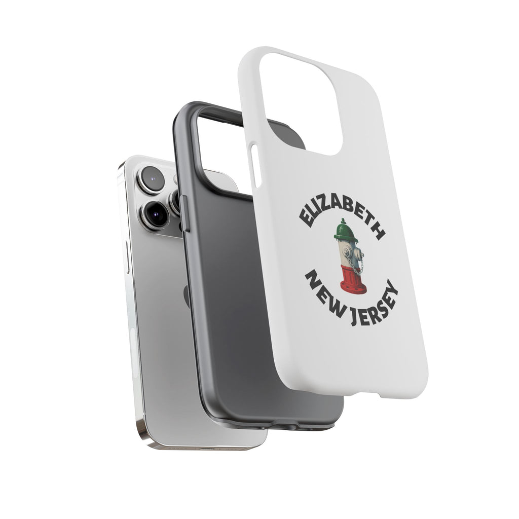 Elizabeth New Jersey White Phone Case, Urban Style Phone Cover, Tough Smartphone Case, Gift for Italian Heritage, Fun Streetwear Accessories