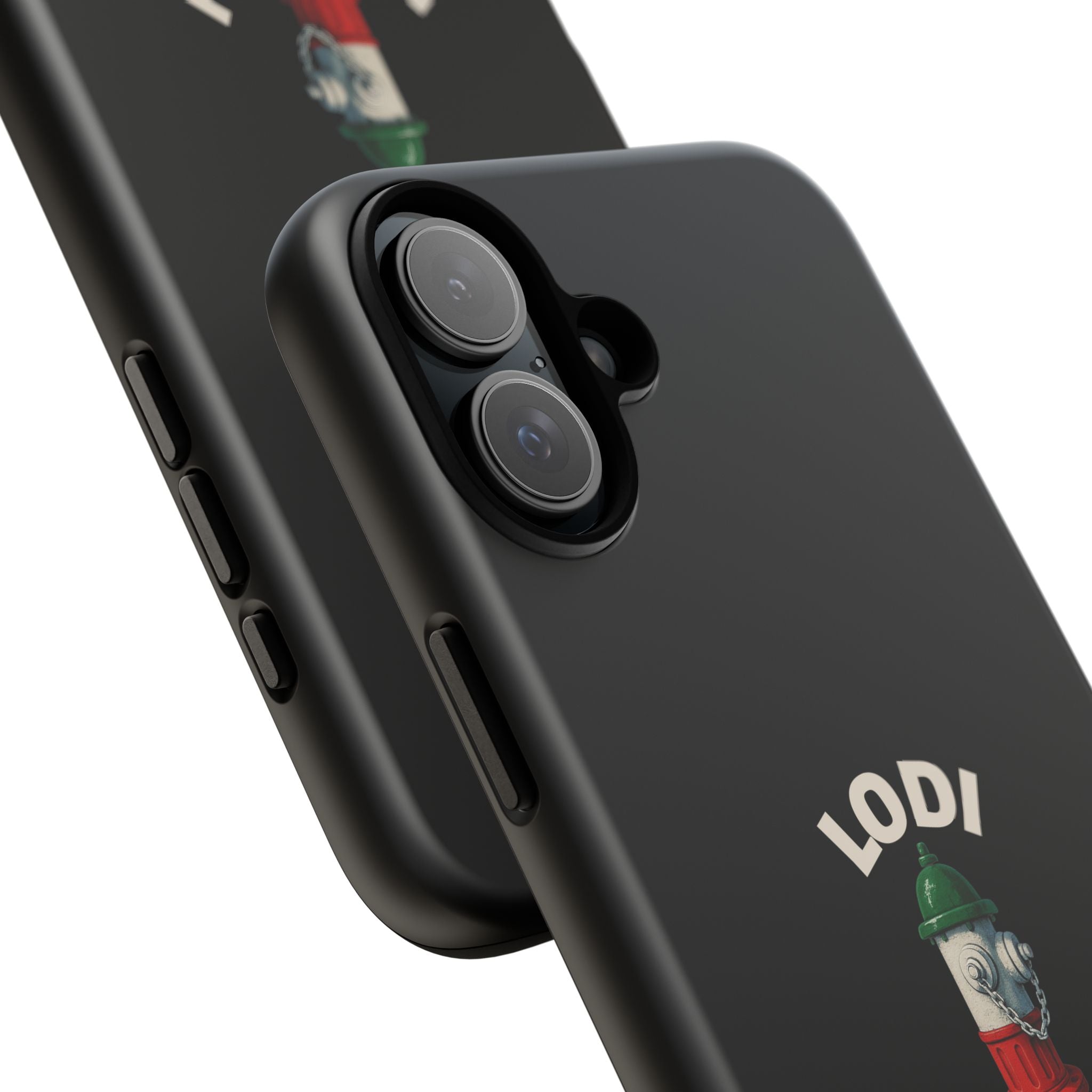 Lodi Italian Black Phone Case, Tough Cases for iPhone, Gift for Italians, Stylish Phone Cover, Unique Phone Accessory