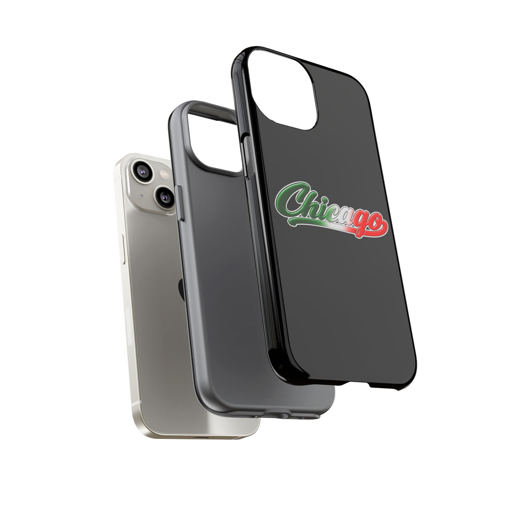 Chicago Black Phone Case, Tough Cases for iPhone, Gift for Italians, Stylish Phone Cover, Unique Phone Accessory