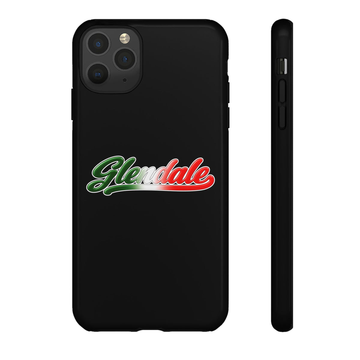 Glendale Black Phone Case, Tough Cases for iPhone, Gift for Italians, Stylish Phone Cover, Unique Phone Accessory