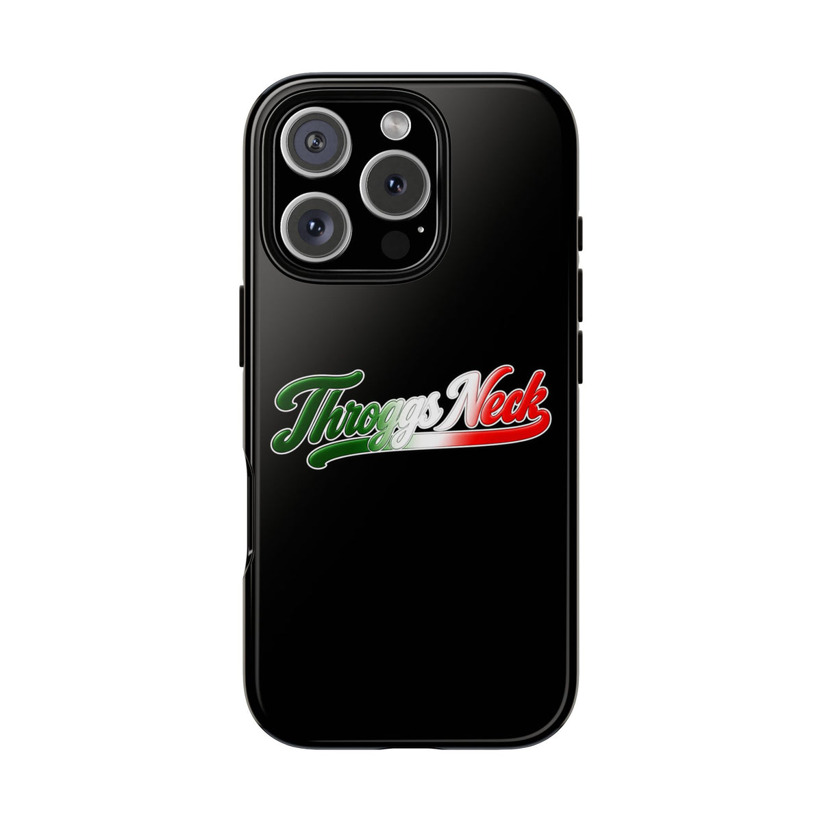 Throggs Neck Black Phone Case, Tough Cases for iPhone, Gift for Italians, Stylish Phone Cover, Unique Phone Accessory