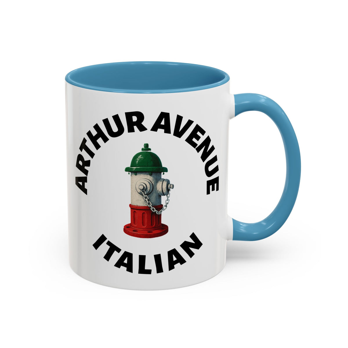 Arthur Avenue Coffee Mug with Fire Hydrant Design, Unique Gift for Italians, Fun Kitchen Decor