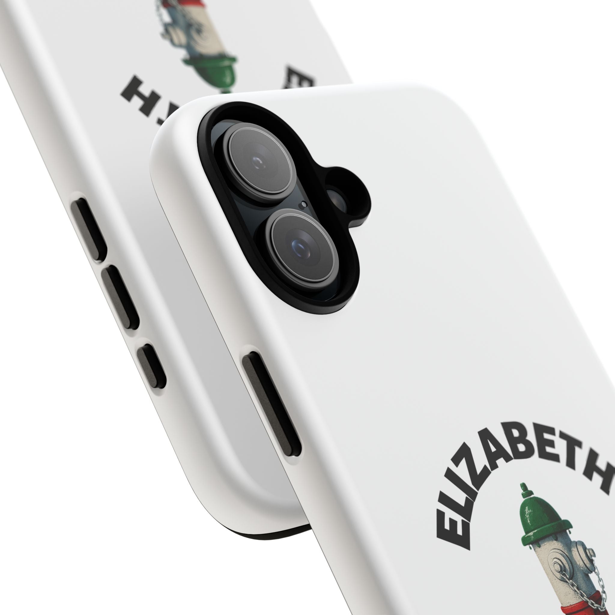 Elizabeth New Jersey White Phone Case, Urban Style Phone Cover, Tough Smartphone Case, Gift for Italian Heritage, Fun Streetwear Accessories