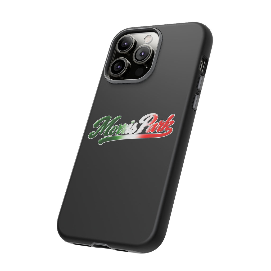 Morris Park Black Phone Case, Tough Cases for iPhone, Gift for Italians, Stylish Phone Cover, Unique Phone Accessory