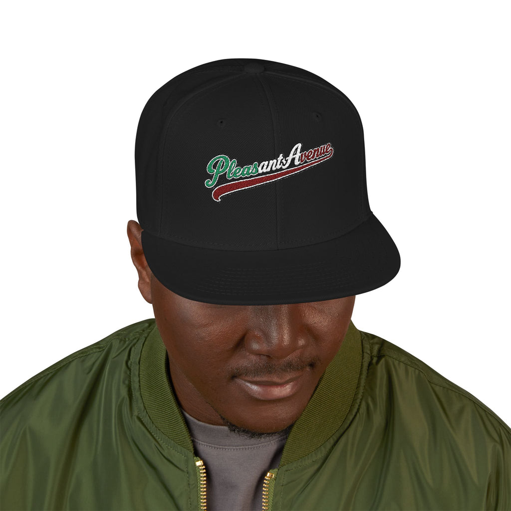 Pleasant Avenue Italian Embroidered Snapback Hat | Street Sign Patch Cap