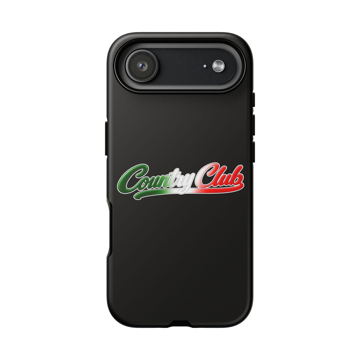 Country Club Black Phone Case, Tough Cases for iPhone, Gift for Italians, Stylish Phone Cover, Unique Phone Accessory