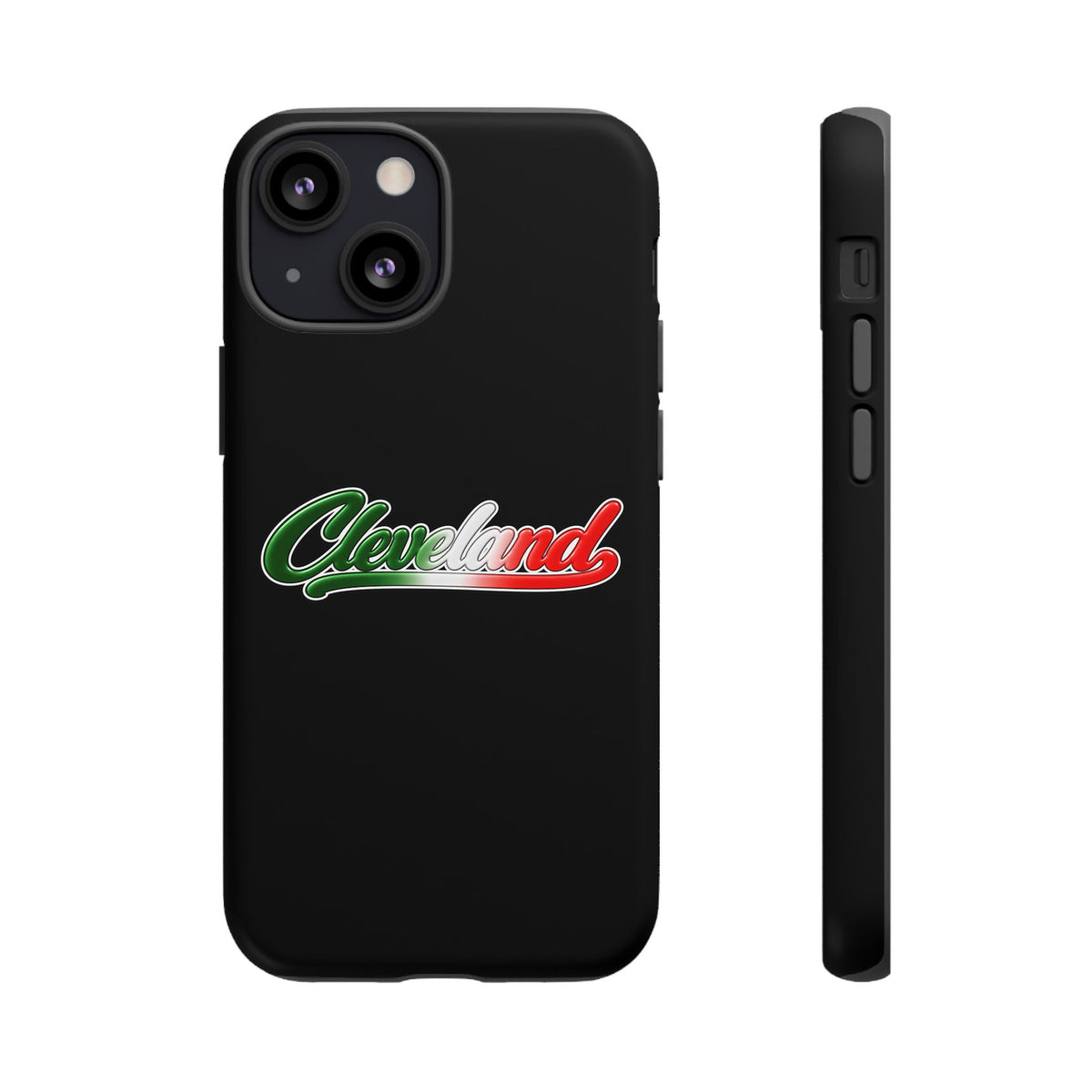 Cleveland Black Phone Case, Tough Cases for iPhone, Gift for Italians, Stylish Phone Cover, Unique Phone Accessory