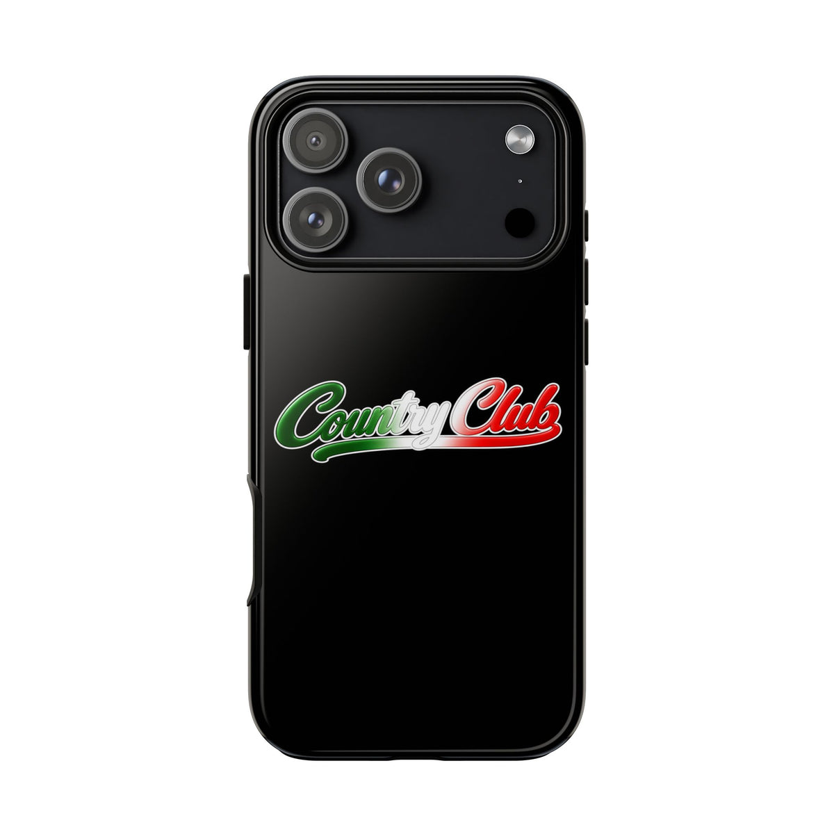 Country Club Black Phone Case, Tough Cases for iPhone, Gift for Italians, Stylish Phone Cover, Unique Phone Accessory