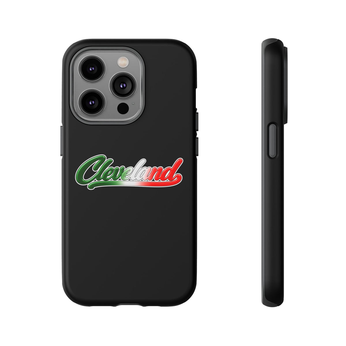 Cleveland Black Phone Case, Tough Cases for iPhone, Gift for Italians, Stylish Phone Cover, Unique Phone Accessory