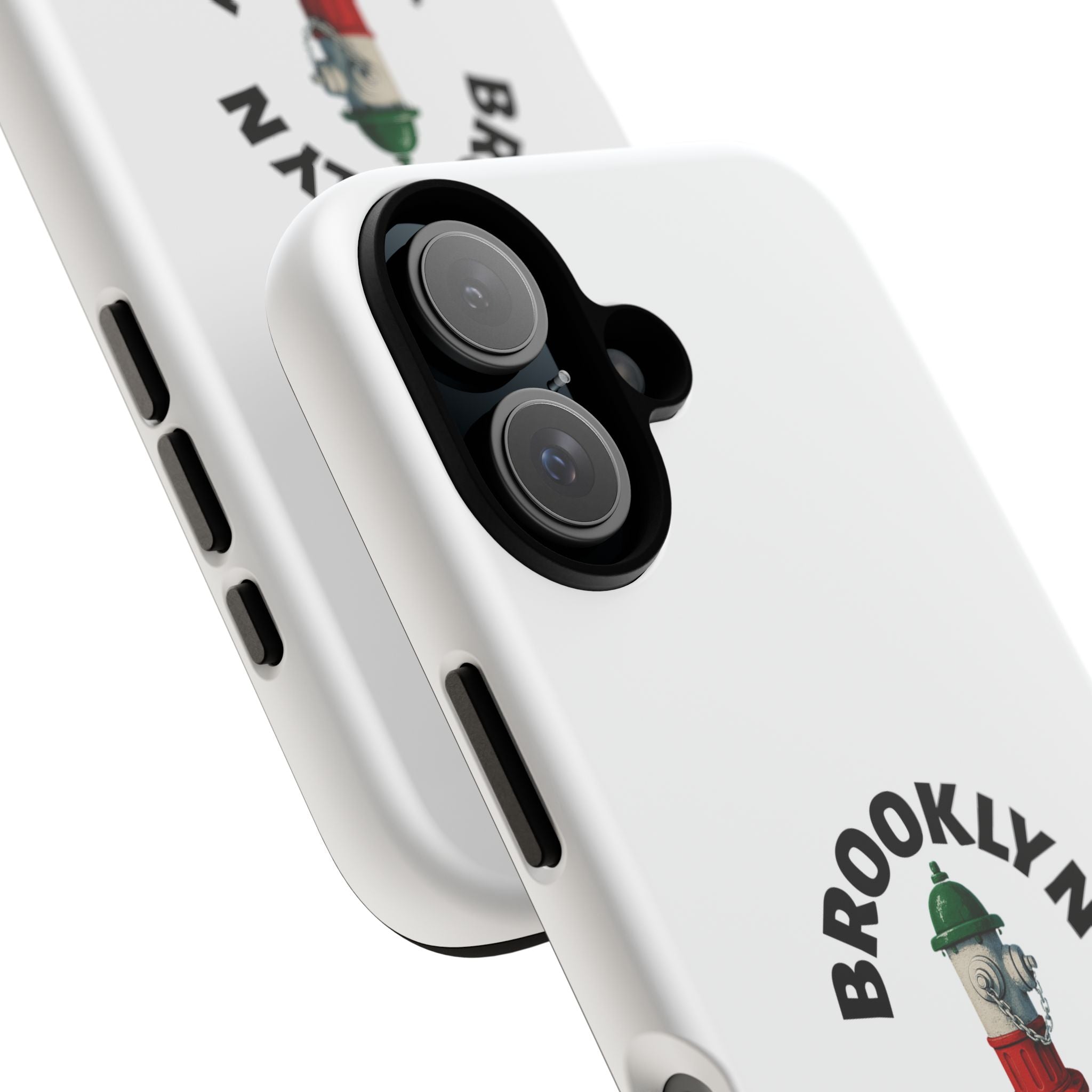 Brooklyn Italian White Phone Case, Urban Style Phone Cover, Tough Smartphone Case, Gift for Italian Heritage, Fun Streetwear Accessories