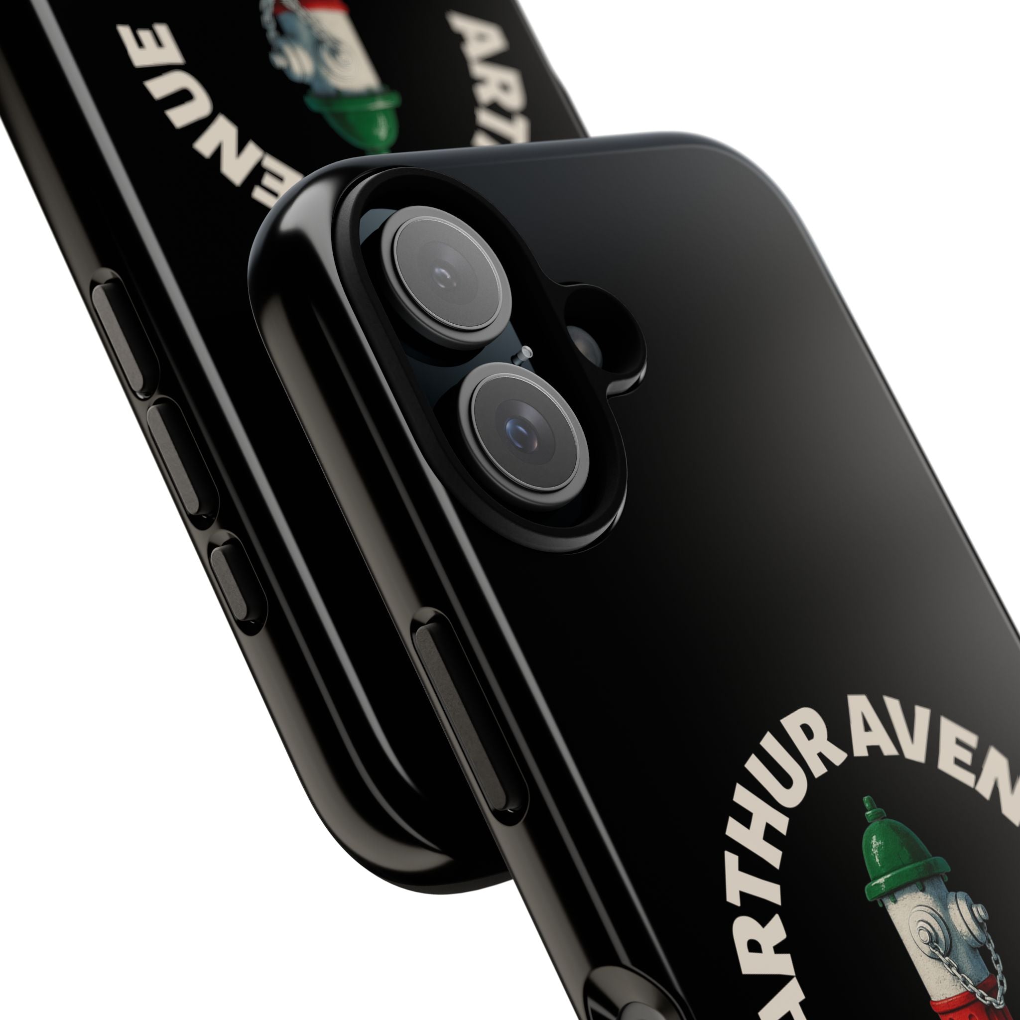 Arthur Avenue Italian Black Phone Case, Tough Cases for iPhone, Gift for Italians, Stylish Phone Cover, Unique Phone Accessory