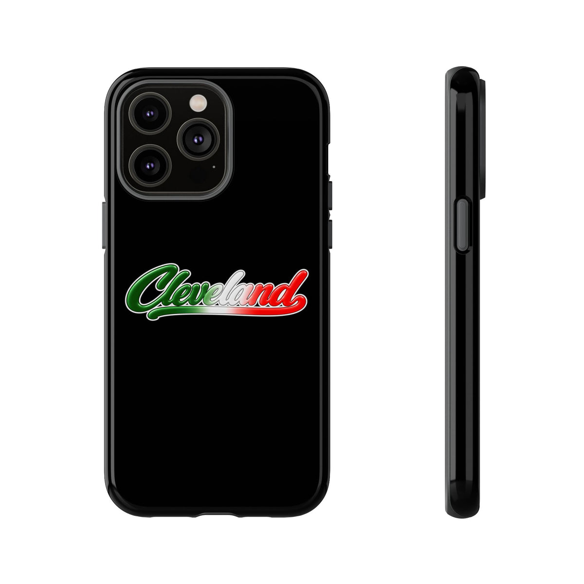 Cleveland Black Phone Case, Tough Cases for iPhone, Gift for Italians, Stylish Phone Cover, Unique Phone Accessory