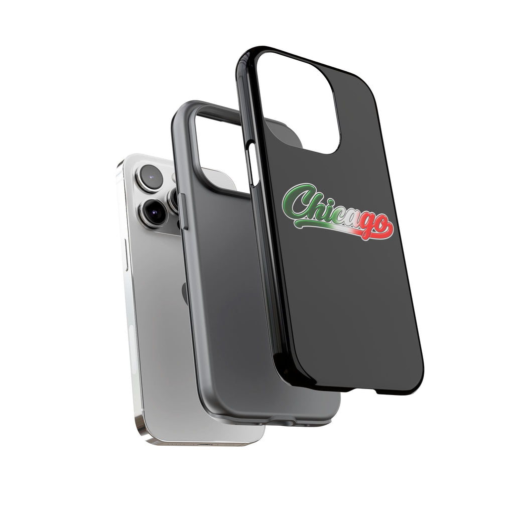 Chicago Black Phone Case, Tough Cases for iPhone, Gift for Italians, Stylish Phone Cover, Unique Phone Accessory
