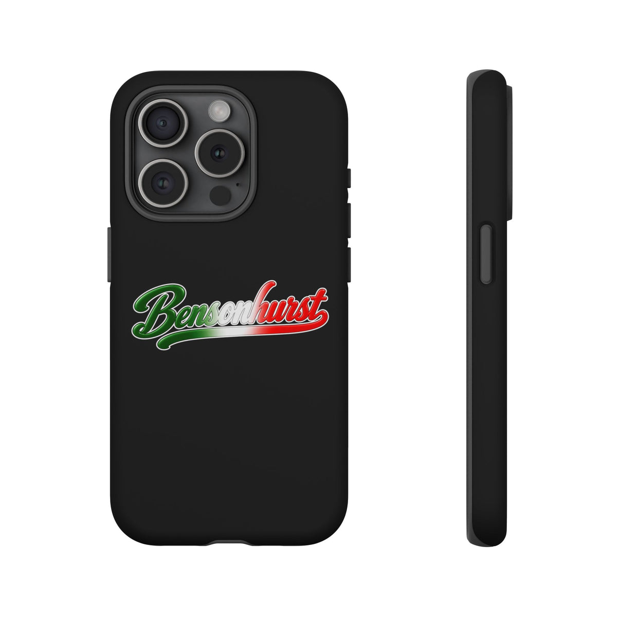 Bensonhurst Black Phone Case, Tough Cases for iPhone, Gift for Italians, Stylish Phone Cover, Unique Phone Accessory