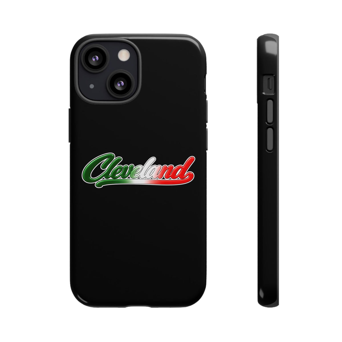 Cleveland Black Phone Case, Tough Cases for iPhone, Gift for Italians, Stylish Phone Cover, Unique Phone Accessory