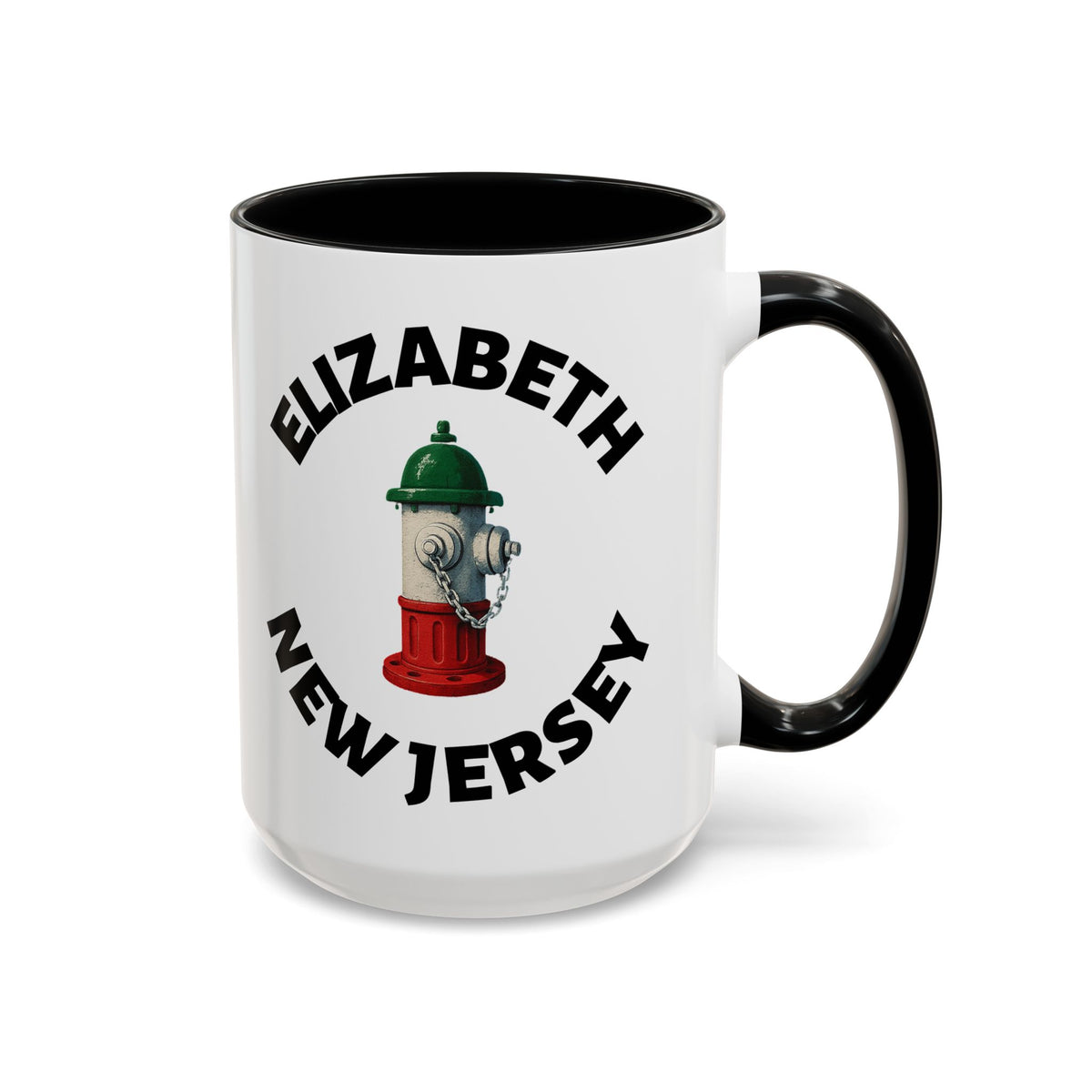 Coffee Mug - Elizabeth with Fire Hydrant Design, Unique Gift for Italians