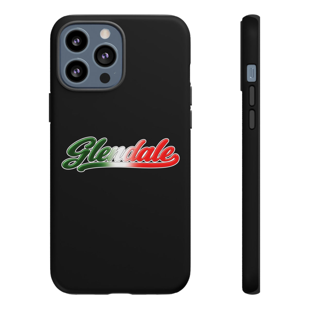 Glendale Black Phone Case, Tough Cases for iPhone, Gift for Italians, Stylish Phone Cover, Unique Phone Accessory