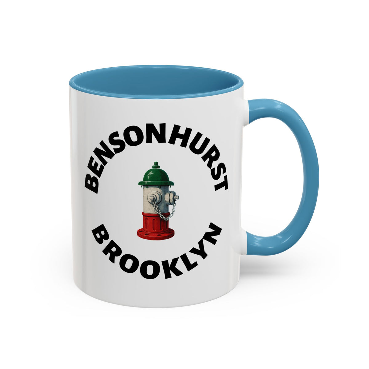 Bensonhurst Coffee Mug with Fire Hydrant Design, Unique Gift for Italians, Fun Kitchen Decor