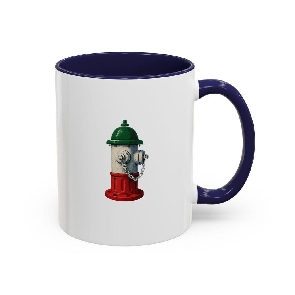 New England Coffee Mug with Fire Hydrant Design, Unique Gift for Italians, Fun Kitchen Decor