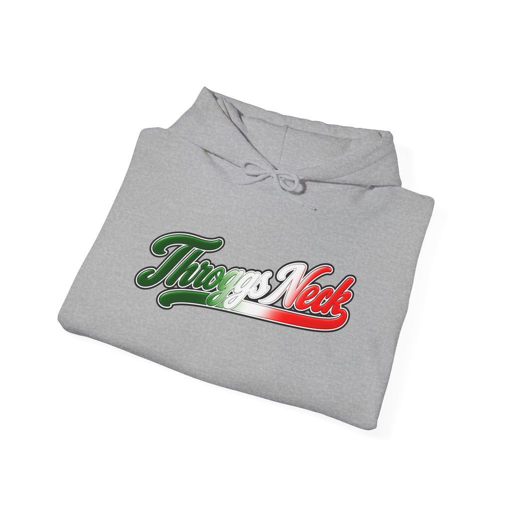 Throggs Neck Hoodie — Italian Flag Script Pullover