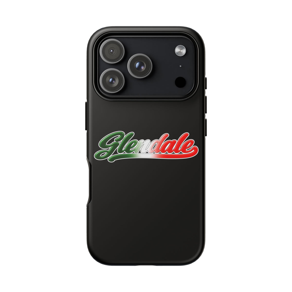 Glendale Black Phone Case, Tough Cases for iPhone, Gift for Italians, Stylish Phone Cover, Unique Phone Accessory