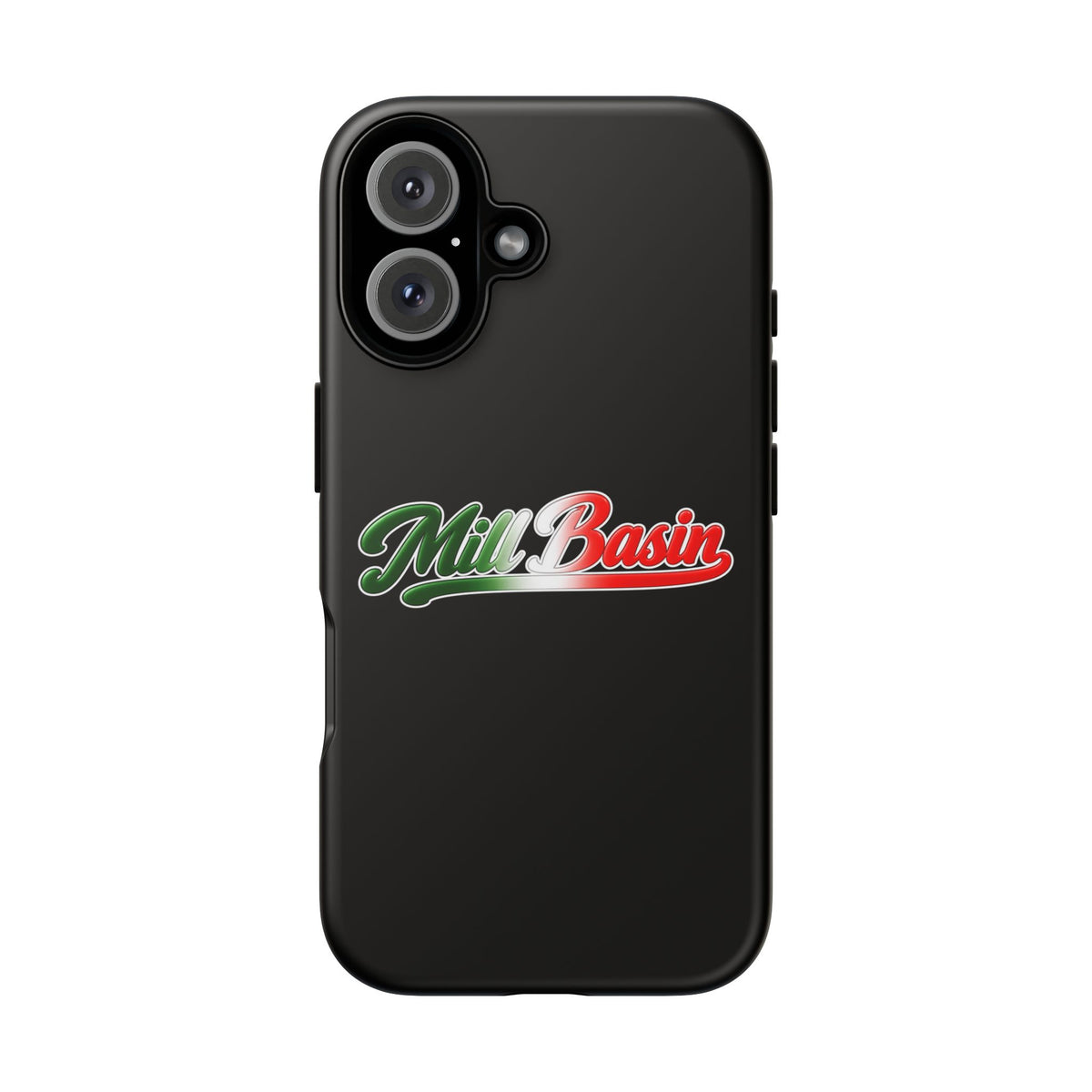 Mill Basin Black Phone Case, Tough Cases for iPhone, Gift for Italians, Stylish Phone Cover, Unique Phone Accessory
