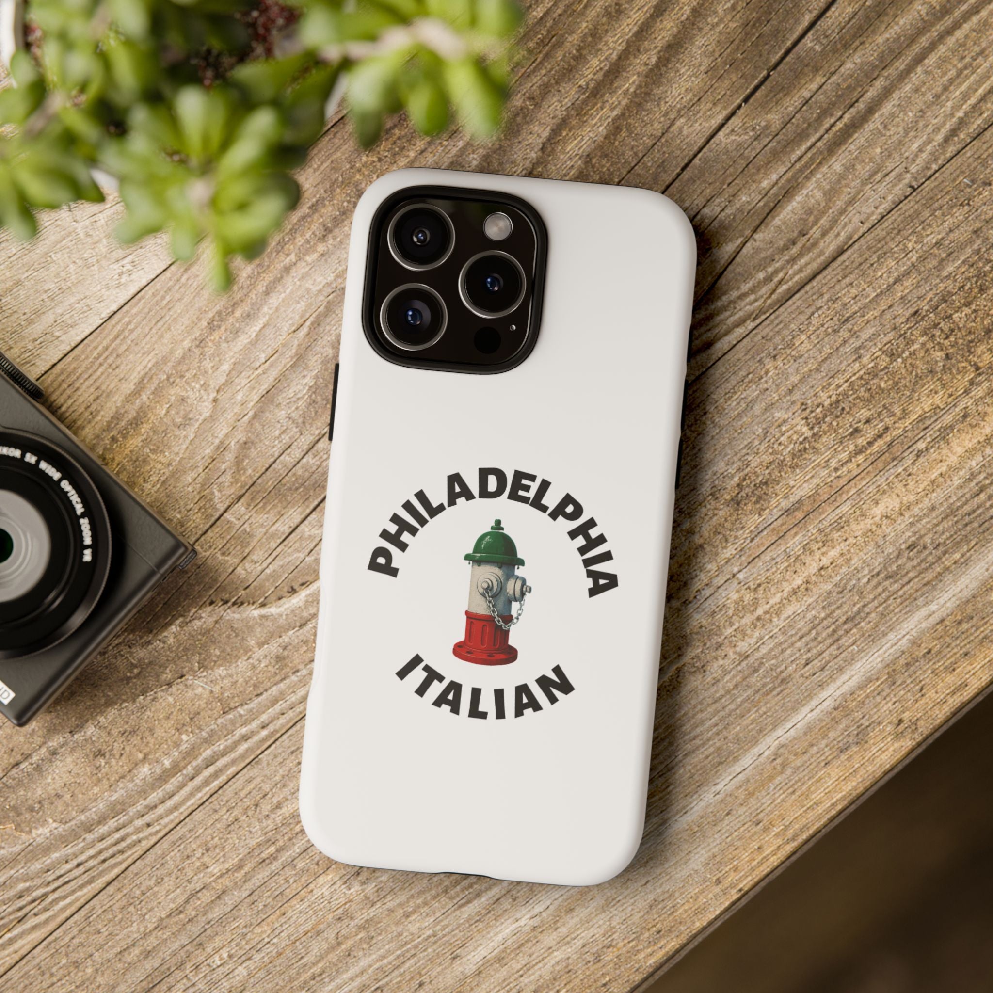 Philadelphia Italian White Phone Case, Urban Style Phone Cover, Tough Smartphone Case, Gift for Italian Heritage, Fun Streetwear Accessories