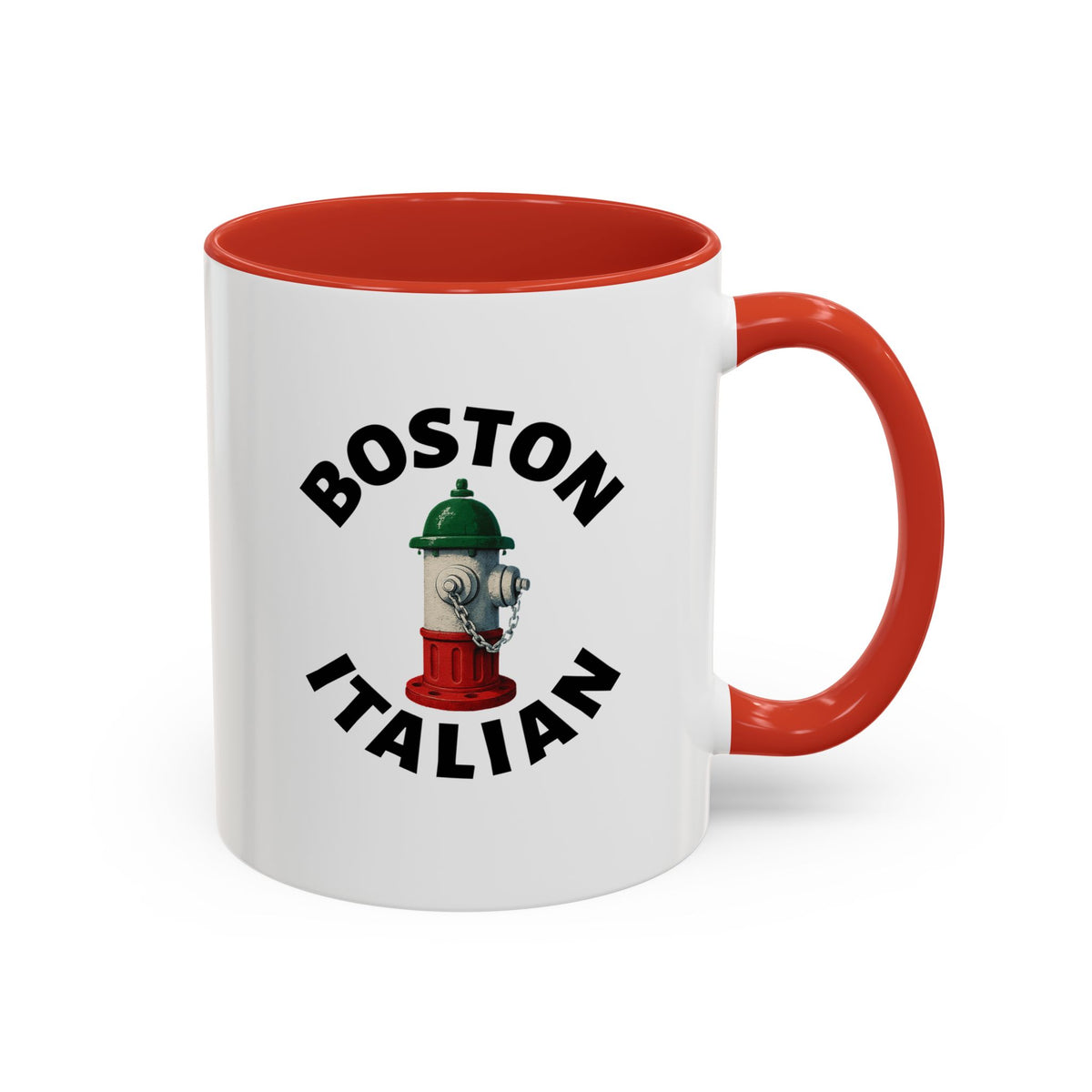 Boston Coffee Mug with Fire Hydrant Design, Unique Gift for Italians, Fun Kitchen Decor
