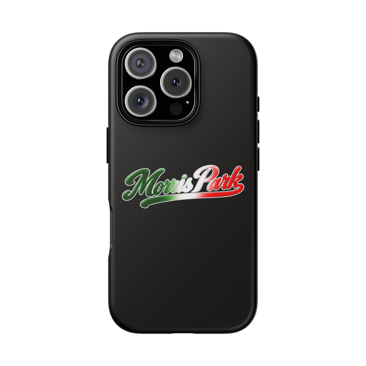 Morris Park Black Phone Case, Tough Cases for iPhone, Gift for Italians, Stylish Phone Cover, Unique Phone Accessory