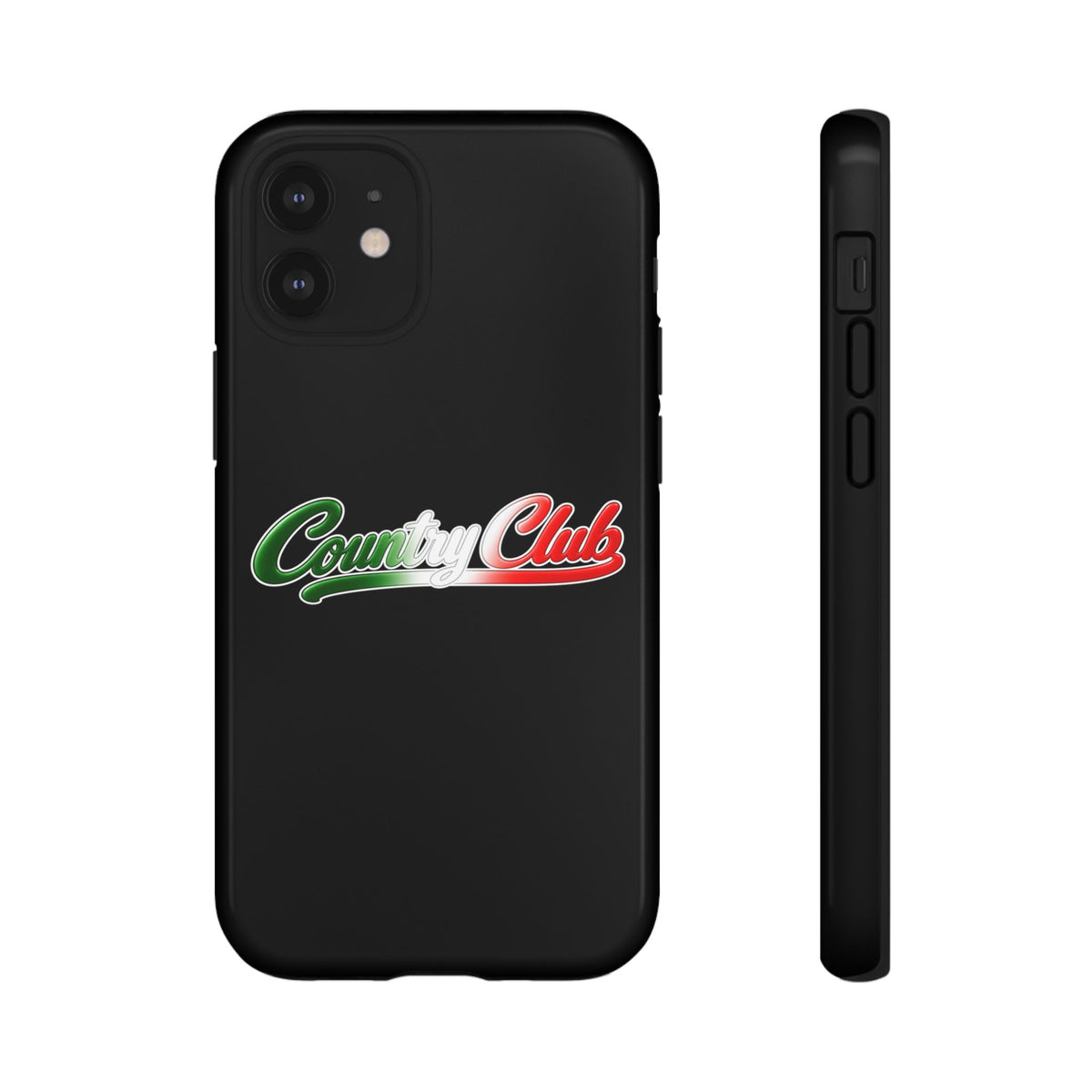 Country Club Black Phone Case, Tough Cases for iPhone, Gift for Italians, Stylish Phone Cover, Unique Phone Accessory