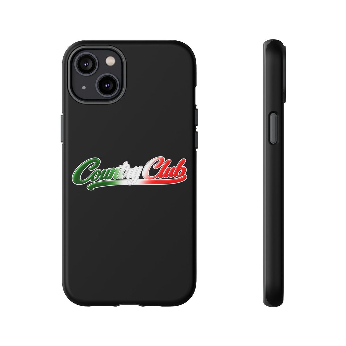 Country Club Black Phone Case, Tough Cases for iPhone, Gift for Italians, Stylish Phone Cover, Unique Phone Accessory