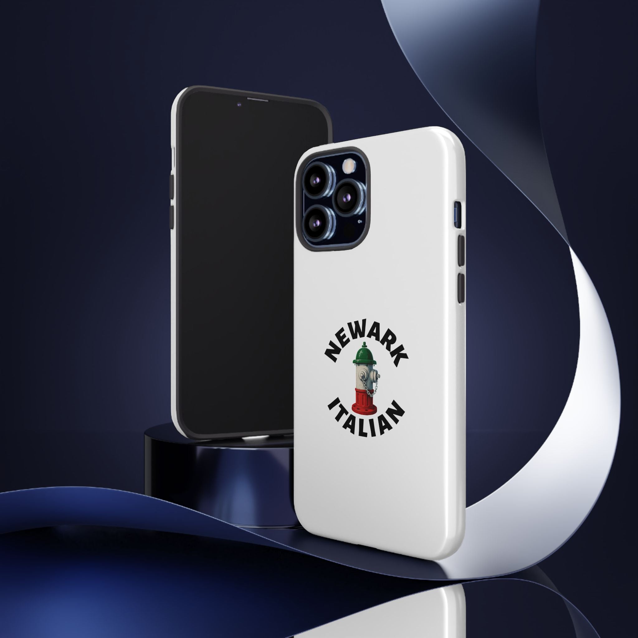 Newark Italian White Phone Case, Urban Style Phone Cover, Tough Smartphone Case, Gift for Italian Heritage, Fun Streetwear Accessories