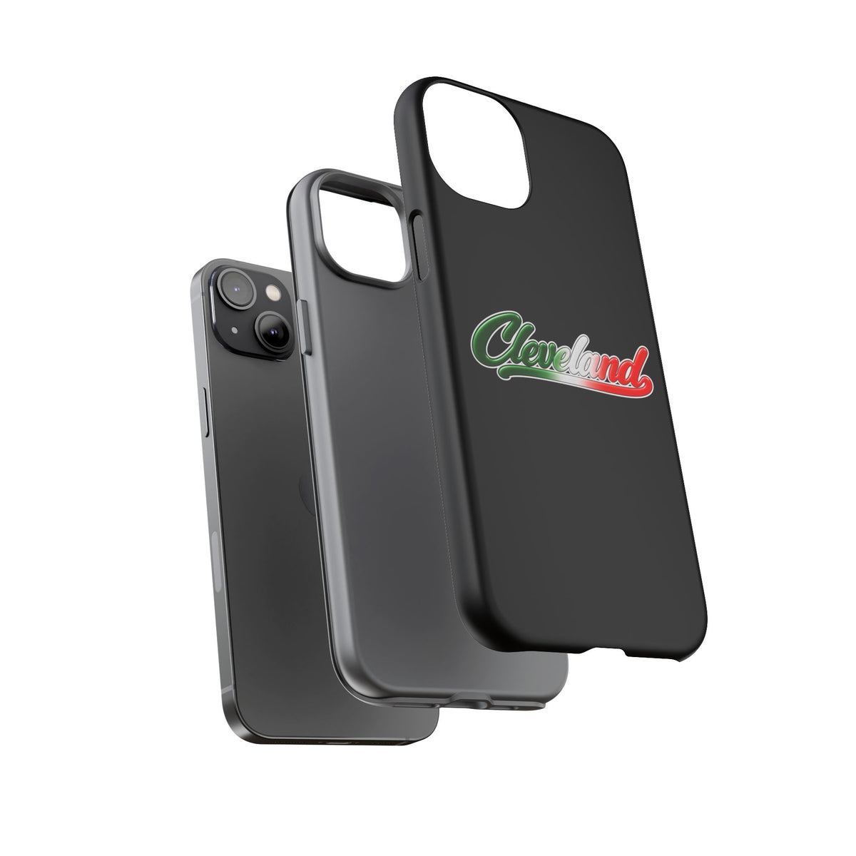 Cleveland Black Phone Case, Tough Cases for iPhone, Gift for Italians, Stylish Phone Cover, Unique Phone Accessory