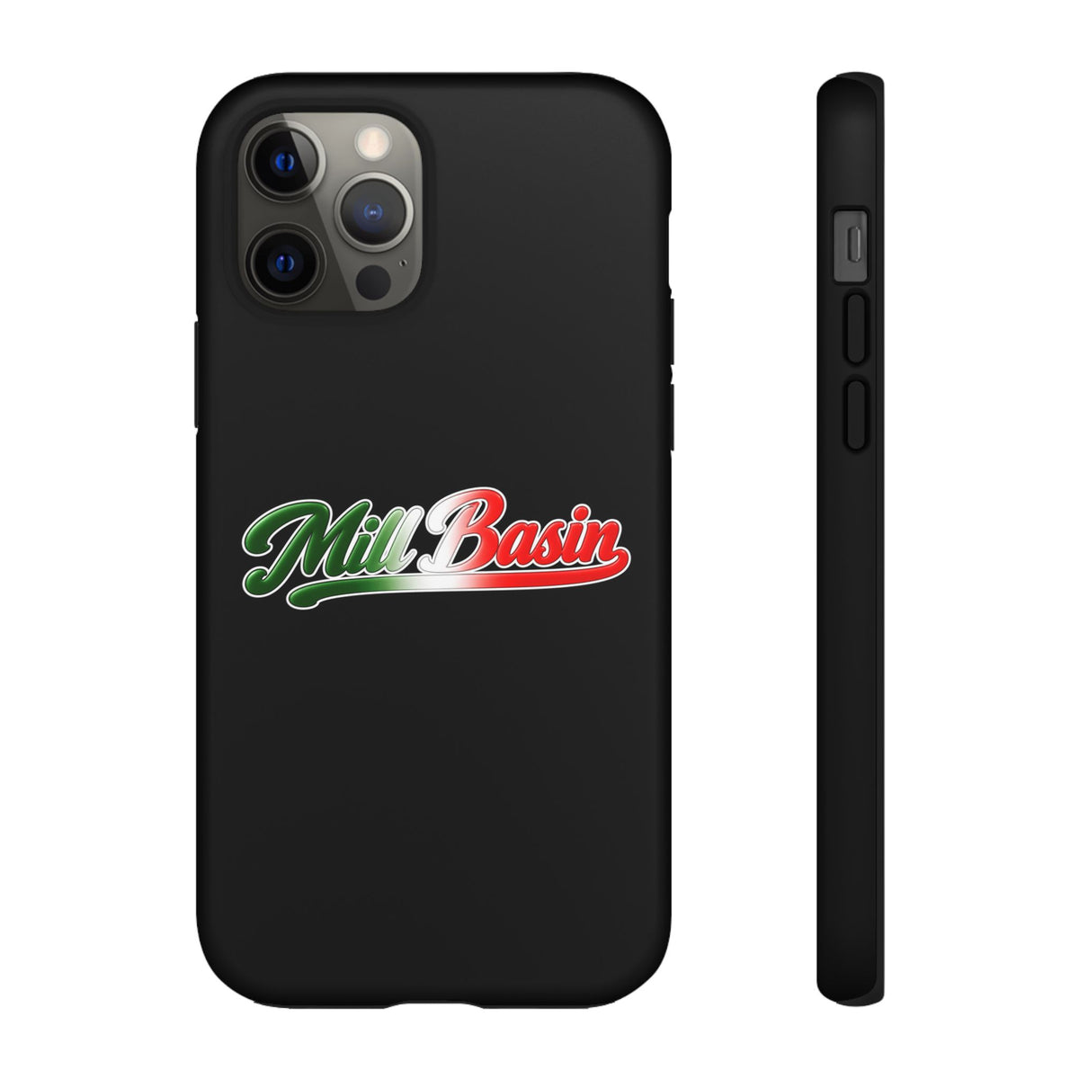 Mill Basin Black Phone Case, Tough Cases for iPhone, Gift for Italians, Stylish Phone Cover, Unique Phone Accessory
